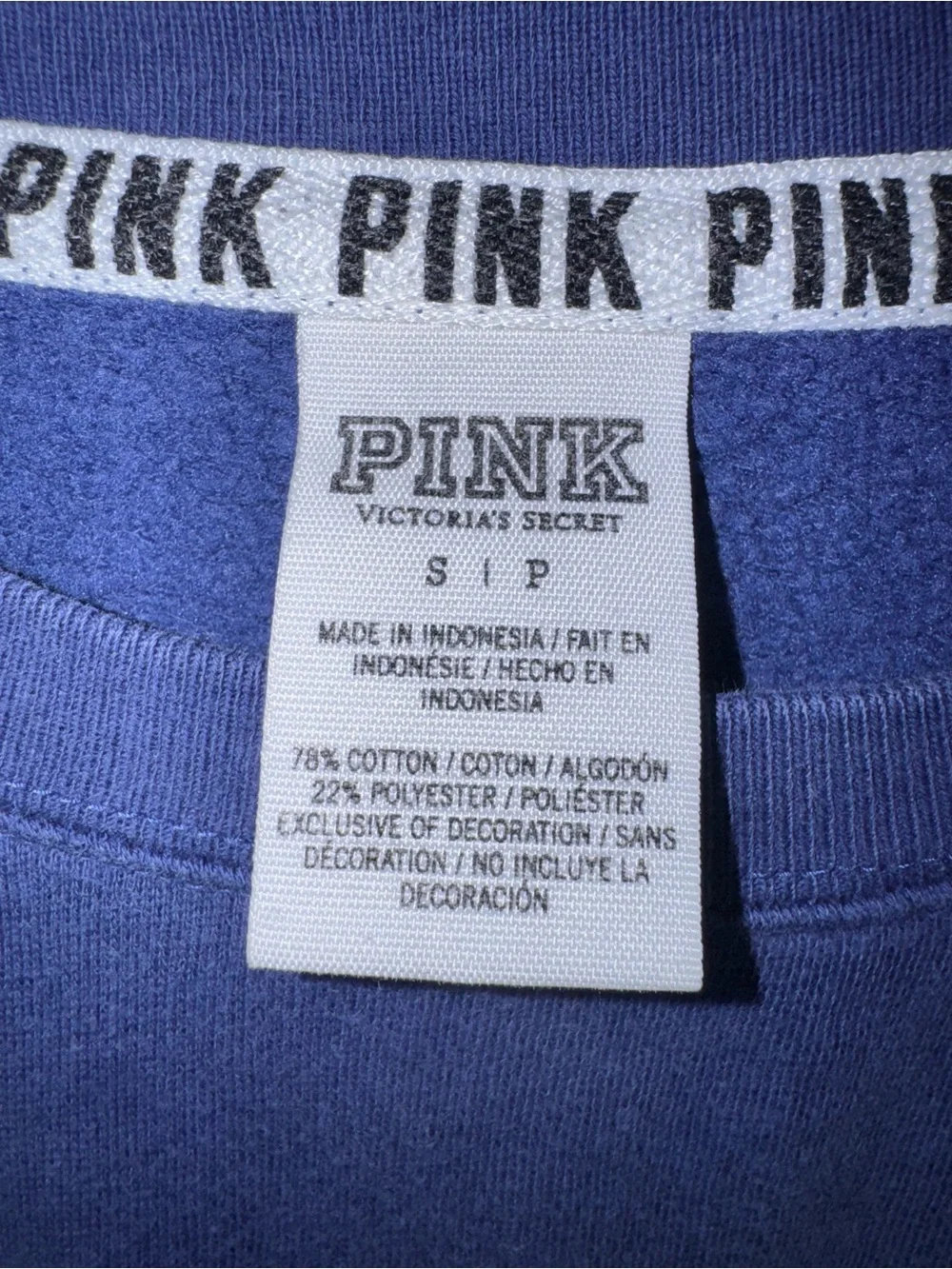 Victoria's Secret PINK size small oversized Crewneck